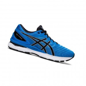 Blue Men's Asics GEL-NIMBUS 22 Running Shoes | 413-HUTBCG
