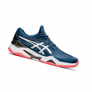 Blue / White Men's Asics COURT FF 2 Tennis Shoes | 918-KDRFQL