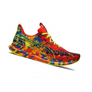 Cherry Tomato / Safety Yellow Men's Asics NOOSA TRI 14 Running Shoes | 306-LCODJF