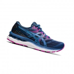 Dark Blue Women's Asics GEL-NIMBUS 23 Running Shoes | 426-SXMOKY