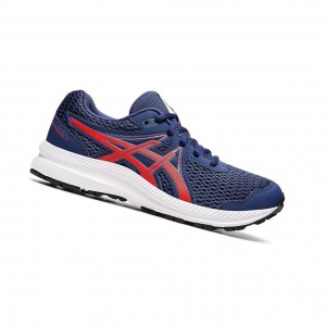Deep Ocean / Classic Red Kids' Asics CONTEND 7 GS Running Shoes | 759-FTYXIN