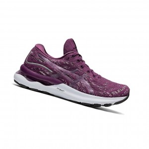 Deep Plum / Rose Quartz Women's Asics GEL-NIMBUS 24 MK Running Shoes | 873-YRMCTN