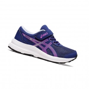 Dive Blue / Orchid Kids' Asics CONTEND 8 PS Running Shoes | 436-SPZGIW