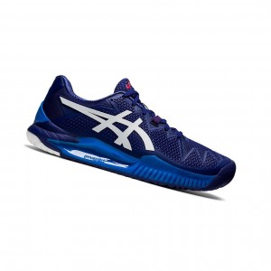 Dive Blue / White Men's Asics GEL-Resolution 8 Tennis Shoes | 164-FKNUMR