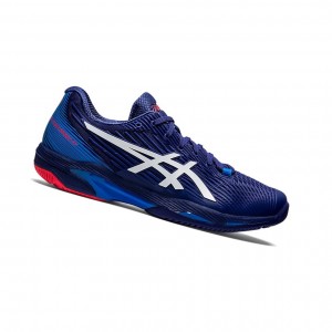 Dive Blue / White Men's Asics SOLUTION SPEED FF 2 Tennis Shoes | 819-BYTZSL