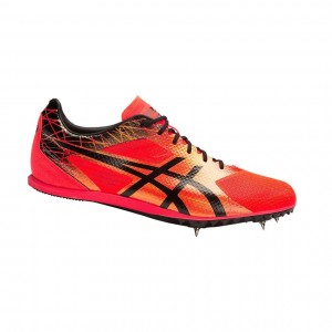 Flash Coral / Black Men's Asics COSMORACER MD Track Shoes | 706-CMQIDT