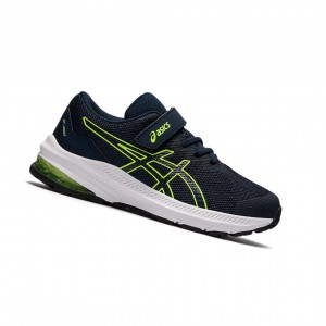 French Blue / Hazard Green Kids' Asics GT-1000 11 PS Running Shoes | 217-YCBNDG
