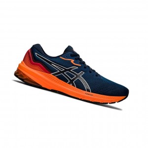 French Blue / Shocking Orange Men's Asics GT-1000 11 Running Shoes | 768-PRXEAV