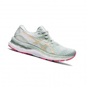 Green Women's Asics GEL-NIMBUS 23 NEW STRONG Running Shoes | 327-HCTJKF