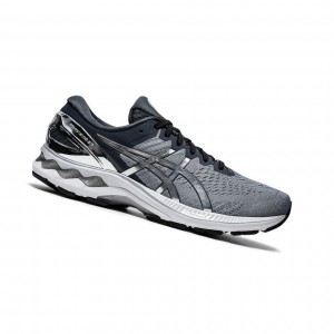 Grey Men's Asics GEL-KAYANO 27 PLATINUM Running Shoes | 792-SWNXZO