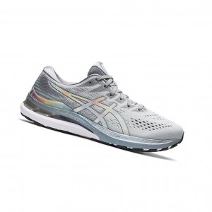 Grey Men's Asics GEL-KAYANO 28 Running Shoes | 062-PIBWQF