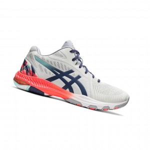 Grey Men's Asics NETBURNER BALLISTIC FF MT 2 Volleyball Shoes | 932-QHFMTP