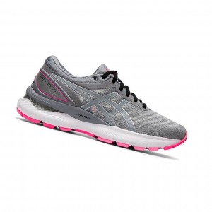 Grey Women's Asics GEL-NIMBUS 22 LITE-SHOW Running Shoes | 638-ARXSUH