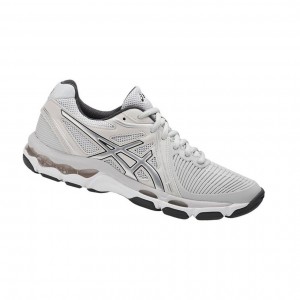 Grey Women's Asics GEL-Netburner Ballistic MT Volleyball Shoes | 915-THDIWQ
