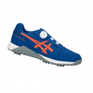 Imperial / Nova Orange Men's Asics GEL-PRESHOT BOA Golf Shoes | 125-PVCJMX