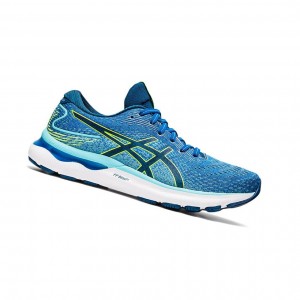 Lake Drive / Hazard Green Men's Asics GEL-NIMBUS 24 Running Shoes | 765-HBWDTG