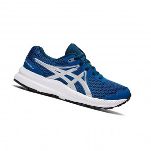 Lake Drive / Pure Silver Kids' Asics CONTEND 7 GS Running Shoes | 258-IRBFXZ