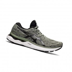 Lichen Green / Black Men's Asics GEL-NIMBUS 24 MK Running Shoes | 597-TDFYNP