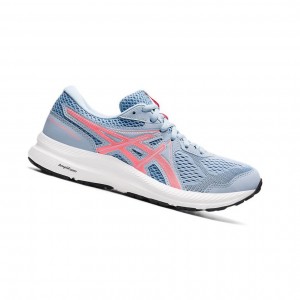 Light Blue Women's Asics GEL-CONTEND 6 Running Shoes | 460-WUTNVR