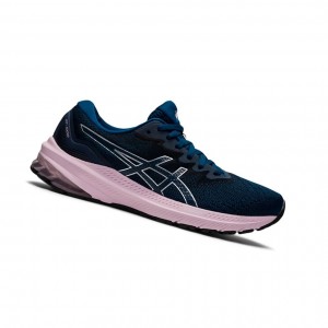 Mako Blue / Barely Rose Women's Asics GT-1000 11 Running Shoes | 724-FLZQOD
