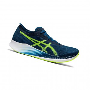 Mako Blue / Hazard Green Men's Asics MAGIC SPEED Running Shoes | 091-CFIDKJ