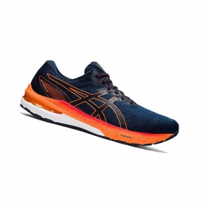 Mako Blue / Shocking Orange Men's Asics GT-2000 10 (2E) Running Shoes | 054-VGHQAY