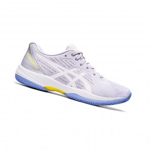 Murasaki White Women's Asics SOLUTION SWIFT FF CLAY Tennis Shoes | 504-QIGPOU