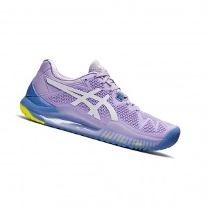 Murasaki / White Women's Asics GEL-Resolution 8 Tennis Shoes | 387-CEATWG