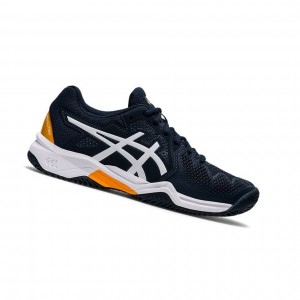 Navy Kids' Asics GEL-RESOLUTION 8 Clay GS Tennis Shoes | 420-LDAZIU
