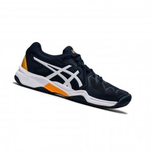 Navy Kids' Asics GEL-RESOLUTION 8 Clay GS Tennis Shoes | 729-ICEPKG