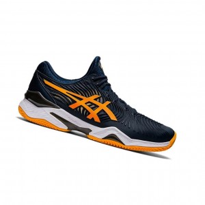 Navy Men's Asics COURT FF Tennis Shoes | 046-EVFQCR