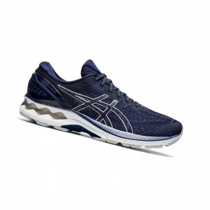 Navy Men's Asics GEL-KAYANO 27 Running Shoes | 465-EHORYL