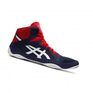 Navy Men's Asics SNAPDOWN 3 Wrestling Shoes | 089-YVAJMC