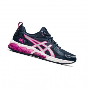 Navy Women's Asics GEL-QUANTUM 180 6 Sneakers | 835-MKSGUL