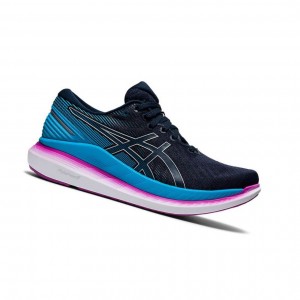 Navy Women's Asics GLIDERIDE 2 Running Shoes | 104-UQXASK