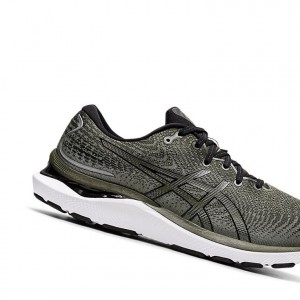 Olive Canvas / Black Men's Asics GEL-CUMULUS 24 Running Shoes | 091-OHAQUF