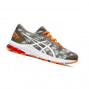 Olive Kids' Asics GT-1000 9 GS Running Shoes | 753-KBDOPX