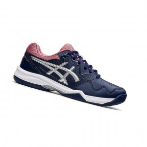 Peacoat / Pure Silver Women's Asics GEL-DEDICATE 7 Tennis Shoes | 671-WJEMCR