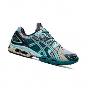 Piedmont Grey / Aruba Blue Women's Asics UB3-S GEL-NIMBUS 9 Sneakers | 437-QRCUHP