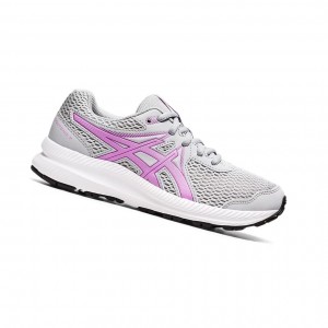 Piedmont Grey / Lavender Glow Kids' Asics CONTEND 7 GS Running Shoes | 438-IJFGKV