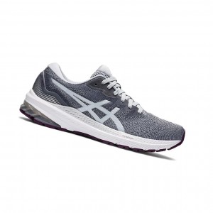 Piedmont Grey / White Women's Asics GT-1000 11 Running Shoes | 395-XBKTWN