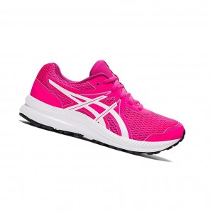 Pink Glo / White Kids' Asics CONTEND 7 GS Running Shoes | 596-DTGBSR