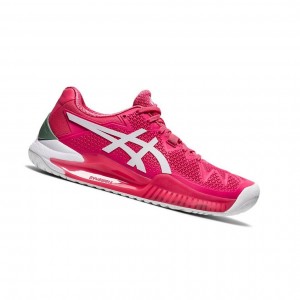 Pink Women's Asics GEL-Resolution 8 Tennis Shoes | 913-AEJIKQ