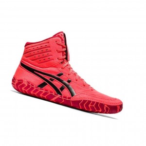 Red Men's Asics AGGRESSOR 4 Tokyo Wrestling Shoes | 450-XBVIZC