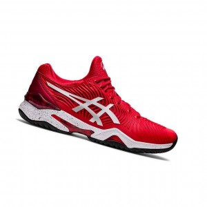 Red Men's Asics COURT FF Tennis Shoes | 289-SRTPNO