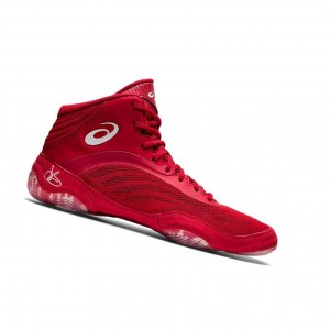 Red Men's Asics JB ELITE V Wrestling Shoes | 372-QCXYTW