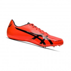 Red Women's Asics HYPERSPRINT 7 Track Shoes | 894-UEQVJG