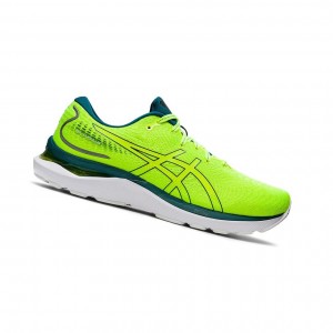 Safety Yellow / Velvet Pine Men's Asics GEL-CUMULUS 24 Running Shoes | 397-ZTWQMH