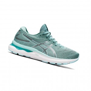 Sage / Clear Blue Women's Asics GEL-NIMBUS 24 (D) Running Shoes | 134-PIAJEW