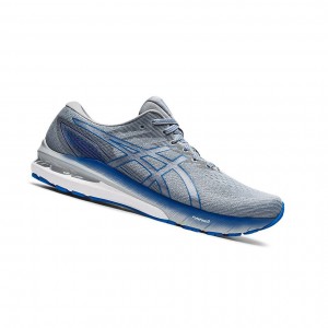 Sheet Rock / Electric Blue Men's Asics GT-2000 10 (2E) Running Shoes | 462-HBIONR